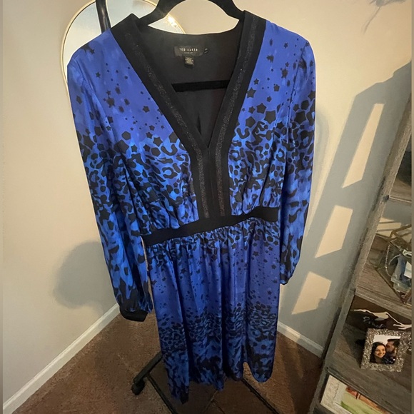 EUC Ted Baker Maryema Topaz Print Leopard Midi Dress - Picture 7 of 14